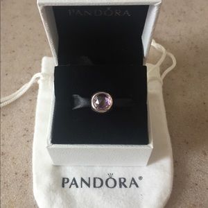 NEW authentic pandora pink radiant droplet charm